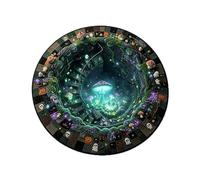 TBATM Tapis Rond d'halloween à Illusion Optique 3D, Motif de Caverne en Tourbillon