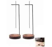 TBCDS Lot de 2 Porte-Encens en Bois pour Bâtons d'Encens, Support Stable avec Cendrier Intégré, Idéal Méditation, Yoga, Décoration Maison Zen, Bureau