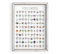 TBD Poster à gratter des 100 dates - Liste des rendez-vous galants, anniversaire pour couples, idées de rendez-vous galant, anniversaire pour femme