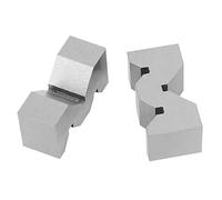Tbest 2 Pièces Bloc M Type V en Acier au Carbone de Haute Précision 50Mm pour la Mesure de la Plate-forme, Outil d'usinage pour Arbres et Manchons, Inspection et Jauge