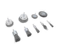 Tbest Accessoires de Brosse Métallique pour Perceuse, Jeu en Acier, 1/4 | acier au carbone, retrait, décapage de peinture, formes de coupelles et de roues, tige de 1/4 de pouce, ajustement par outil