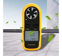 Tbest Anémomètre Numérique Portable, Jauge de Vitesse du Vent, avec Rétro-éclairage LED, pour Planche à Voile, Voile, Pêche, CVC, Mesure de la Température du Flux d'air