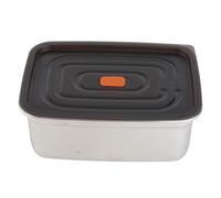 Tbest Boîtes de Stockage Alimentaire en Acier Inoxydable 4 Pack Rectangle | Couvercles étanches, restes de collations pour le déjeuner, matériau métallique, conception de forme rectangulaire