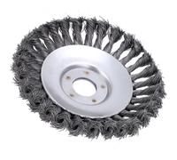 Tbest Brosse de désherbage rotative Brosse à Roue de Désherbage Rotative de Jardin Tondeuse à Gazon à Roues Métalliques