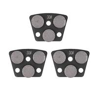 Tbest Chaussures de Meulage Diamant 3 Pièces Disque de Meulage de Sol en Béton Trapézoïdal 30 Grains en Forme d'éventail 3 Dents de Cylindre Trou de 9 Mm Résistant à l'usure à Faible Bruit pour les