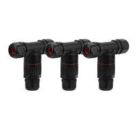 Tbest Connecteur étanche IP68, 3 Conducteurs Nylon Durable, pour | Conception double étanche, forme compacte en T, compatible avec l\'éclairage extérieur