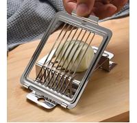 Tbest Coupe-Œufs en Acier Inoxydable - Outil de Coupe pour œufs durs - Coupeur pour Banane, Fraise, Kiwi - Lave-Vaisselle