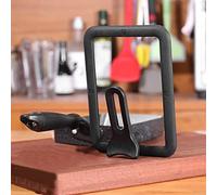 Tbest Couvercle de Casserole Rectangulaire Visible, 13X18Cm, en Verre trempé épais, Couvercle Debout pour une Cuisson Sûre au Four, Noir (13 * 18cm)