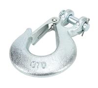 Tbest Crochet de Treuil de 3/8 Po avec une capacité de 1 Po de Large de 18 000 Lb pour le Remorquage de Chaînes de Remorque, Crochet Coulissant de Service de Camion