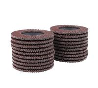 Tbest Disques à Lamelles en Papier de Verre 80, 100x16mm, Jeu de Meules Plates Abrasives pour le Polissage du Métal, du Bois et de l'acier Inoxydable, 20 Pièces