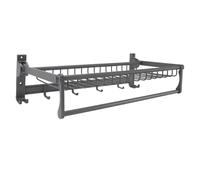 Tbest Étagère Pliante pour Serviettes avec Forte capacité de Poids | Aluminium spatial, Antirouille, Fixation murale, Installation facile, Design minimaliste