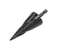 Tbest Foret étagé Hss 4-20Mm 9 étapes, Alésoir de Trou de Pagode en Spirale à Tige Hexagonale pour le Métal avec Conception à Double Cannelure, évacuation des Puces Noir (15 marches (4-32 mm))
