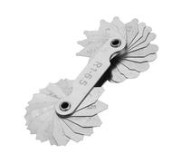 Tbest Jauge de Filet de Rayon en Acier Inoxydable, Outil de Mesure Convexe Concave Interne Externe R52-100Mm pour les Machinistes Fabricants d'outils et de Matrices (R1-6,5MM)