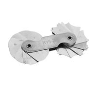 Tbest Jauge de Filet de Rayon en Acier Inoxydable, Outil de Mesure Convexe Concave Interne Externe R52-100Mm pour les Machinistes Fabricants d'outils et de Matrices (R15-25MM)