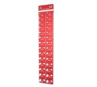 Tbest Jauge d'identification de Boulons et d'écrous 10B21 Vérificateur de Filetage de Haute Précision en Acier au Carbone pour Détecter les Boulons Fixes Outil de Mesure de la Taille des Vis (rouge)