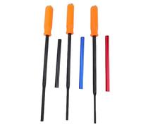 Tbest Jeu de Chasse Goupilles Longs, Kit de Chasse Goupilles 3 Pièces 1/4 5/16 3/8in en Acier au Carbone trempé avec Poignée Ergonomique, Capuchon de Frappe et Pochette de Rangement
