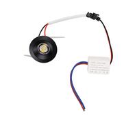 Tbest Lampe LED Encastrable, 1W sans Scintillement Anti éblouissement | Boîtier ABS, éclairage à faible éblouissement pour présentoirs à bijoux, utilisation au plafond et sous les armoires