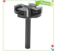Tbest Mèche de routeur de surfaçage Fraise à Aplatir, Acier à Haute Teneur en Carbone avec Tige de 8 Mm, quincaillerie accessoire