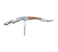 Tbest Ouvre-Bouteille Sommelier Professionnel, Limonadier, Acier Inoxydable et Bois, Ouvre-Bouteille Multifonctions, Tire-Bouchon, Cavatappi, Barman, Laguiole, 1Pc