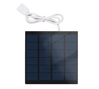 Tbest Panneau Solaire Portable 1,5 W 6 V pour Camping Randonnée avec Interface USB Charge les Téléphones, Banques d'alimentation, Ventilateurs, Lumières LED Haute efficacité