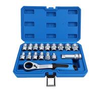 Tbest Pass Through Douille Set 10-24mm pour Réparation Automobile | Acier au chrome vanadium durable, conception traversante pour des fixations profondes, compatibilité avec les entraînements