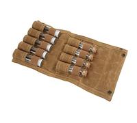 Tbest Sac de Bouteille d'épices Pliable avec 9 Pots en Verre, Stockage d'assaisonnement Portable pour Camping Barbecue Pique-nique Cuisine en Plein Air Vert (Kaki)