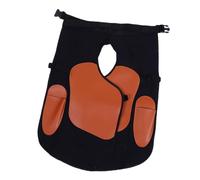Tbest Tablier de Maréchal-ferrant en Toile Noire et Cuir Synthétique, Ceinture Réglable, Sangles de Jambe, Ferrage de Cheval, Poches pour Outils de Coupe, Aimants,
