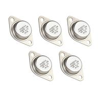 Tbest Transistors 2N3055, 15A Courant de Collecteur, pour Circuits de | Pack de 5 unités, construction en acier inoxydable, tension maximale 60V, type NPN