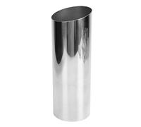 Tbest Vase en Acier Inoxydable, Forme Cylindrique Moderne 21 Cm | Design argenté élégant, Facile à utiliser, Bouche inclinée pour plus de stabilité, Convient aux fleurs hydroponiques