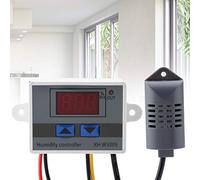 Tbest XH-W3005 Contrôleur d'Hygromètre Numérique 0~99% RH 12V/24V/220V, Régulateur d'Humidité, Montage Mural