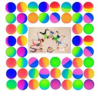 TBobboeitody 20 Mini Jouets de Balles Rebondissantes Fluo-25mm -Balles Rebondissantes Enfant Bicolore Givré,Enfant Pochette Surprise Remplisseurs de Sac Butin d'anniversaire,Fournitures de Fête