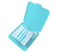 TBOC Étui Garder Masques - Boîte Carrée [Turquoise] Ranger Les Masques Organisateur Portable en Plastique Dur pour Mask Jetables Léger et Réutilisable pour Protéger de la Saleté et Poussière