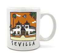 TBOC Tasse Petit Déjeuner des Porcelaine [Real Maestranza] Mug Souvenir Séville Andalousie Espagne | Idee Cadeau Original Personnalisé Mug Café Fete Ville Moderne