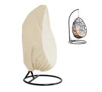 TBrephint Housse pour Fauteuil « Egg », Housse de Chaise Oeuf en Polyester | Multicolore 190 x 115 cm for jardin, terrasse, balançoire suspendue en osier et rotin :(Beige 190x115cm)