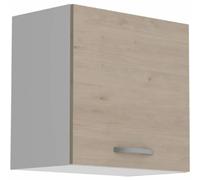 Oslo Meuble haut de cuisine 1 porte Chêne Jackson - L 60 x P 36 x H 58 cm - Finition mélaminée facile d'entretien