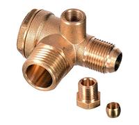 TC TECHNIC Clapet anti-retour 1/2 x 3/8 (20mm x 16mm) pour compresseur d'air Connecteur de soupape en laiton Outil de connexion pour compresseur d'air