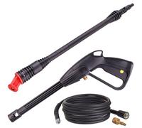 TC TECHNIC Lance de nettoyeur haute pression avec tuyau de 5 m, angle d'angle de 45 cm avec tête coudée à 360°, 140 bar, compatible avec Kärcher K2, K3, K4, K5 avec M22 et raccord rapide Click Connect