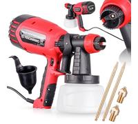 TC TECHNIC - Pistolet à Peinture Électrique - Pulvérisateur de Peinture - Réservoir 600 ML, 3 Buses Incluses, Débit d’Air 150-200 l/Min, Réglage du Débit de Peinture - Idéal pour Murs, Meubles