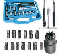 TC Technic SK1470 - Kit de fraisage de gaines d'injecteurs dans une mallette en plastique, 17 pices