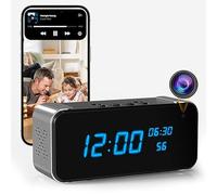 Tccbac Camera Espion Réveil WiFi 4K Discret sans Fil | mini camera espion sans fil, lecteur Bluetooth, vision infrarouge, détection mouvement BT, mini camera, accès distant app