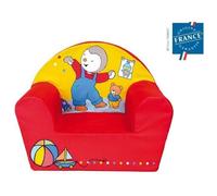Fun House Fauteuil club T'choupi enfant 12 mois+ mousse lavable Origine France Garantie Rouge
