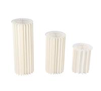 TCICOP Lot de 3 vases en carton de mariage - Colonne décorative en PVC - Capacité de charge : 50 kg - Support de fleurs pour mariage - Blanc - Convient pour les mariages et les anniversaires