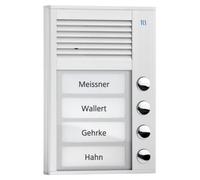 TCS AG TCS Audio Poste extérieur PAK04-EN 4 touches 1 rangée AP argent