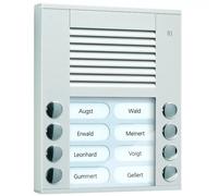 TCS Tür Control poste extérieur audio 2 rangées 8 touches AP argent PES08-EN/04