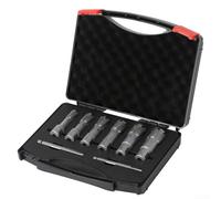 TCT Lot de 6 forets annulaires 16-26 mm avec pointe en carbure pour acier inoxydable et fer - Kit de perçage magnétique pour le travail des métaux