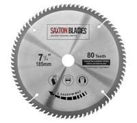 TCT18580T20B Lame de scie circulaire TCT 185 mm x 80 dents x alésage 20 mm (bagues 16 mm) compatible avec Evolution, Bosch et Makita, etc.