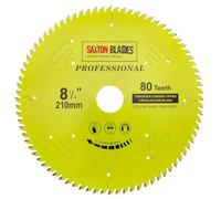 TCT21080TPRO Saxton gamme professionnelle TCT lame de scie circulaire 210 mm x 80 dents x 30 mm alésage, 16, 20, 25 mm, 25,4 mm bagues de réduction