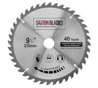 TCT23540T Saxton TCT lame de scie circulaire pour le bois 235 mm x 30 mm alésage x 40 dents compatible avec Bosch, Makita, Dewalt