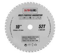 TCT25552TMPT254B Saxton TCT innovation polyvalente lame de scie circulaire 255 mm x 52 dents X 25,4 mm alésage bois et Metal convient à Evolution