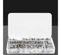 TDCuizent Assortiment de 100 écrous en U M5 M6 M8 en acier inoxydable 304 et colliers de serrage filetés en acier 65 Mn pour réparation de garnitures automobiles